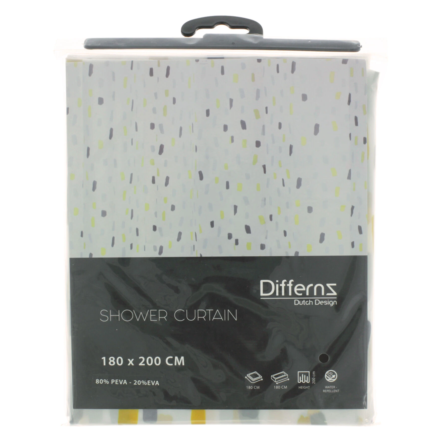 Differnz Stripes Peva Douchegordijn 180x200cm 4 Differnz Stripes Peva Douchegordijn 180x200cm - Afbeelding 2