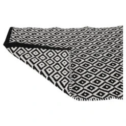 Differnz Wales Badmat 50x80cm Zwart Wit -hotbath winkel differnz wales badmat 50x80cm zwart wit sk49425 5