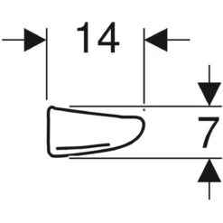 Geberit Bastia Planchet 60x14cm Wit -hotbath winkel geberit bastia planchet 60x14cm wit 2