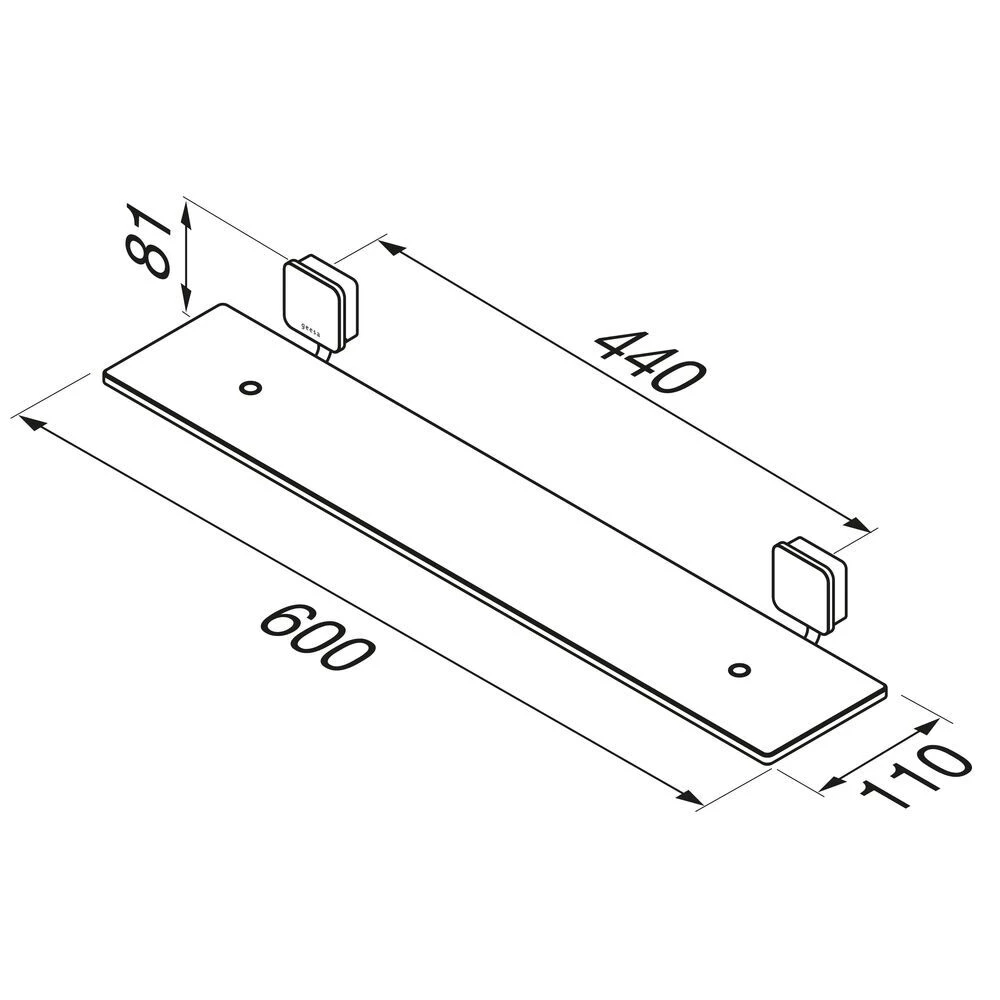 Geesa Topaz Planchet 60cm Zwart 6 Geesa Topaz Planchet 60cm Zwart - Afbeelding 4