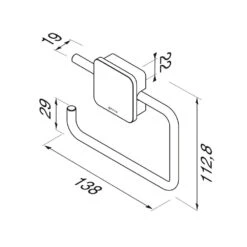 Geesa Topaz Toiletrolhouder Zonder Klep Zwart 11 Geesa Topaz Toiletrolhouder Zonder Klep Zwart -hotbath winkel geesa topaz toiletrolhouder zonder klep zwart 917909 06 a technische tekening