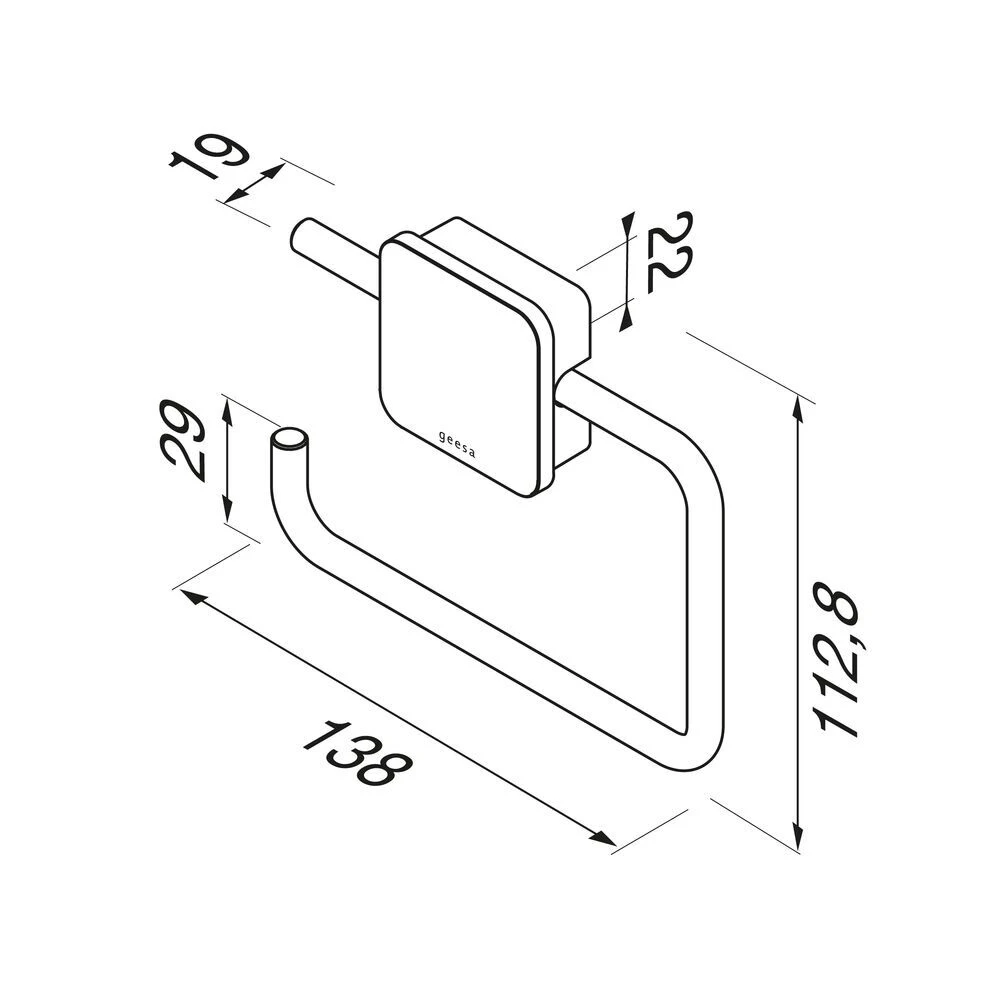 Geesa Topaz Toiletrolhouder Zonder Klep Zwart 7 Geesa Topaz Toiletrolhouder Zonder Klep Zwart - Afbeelding 5