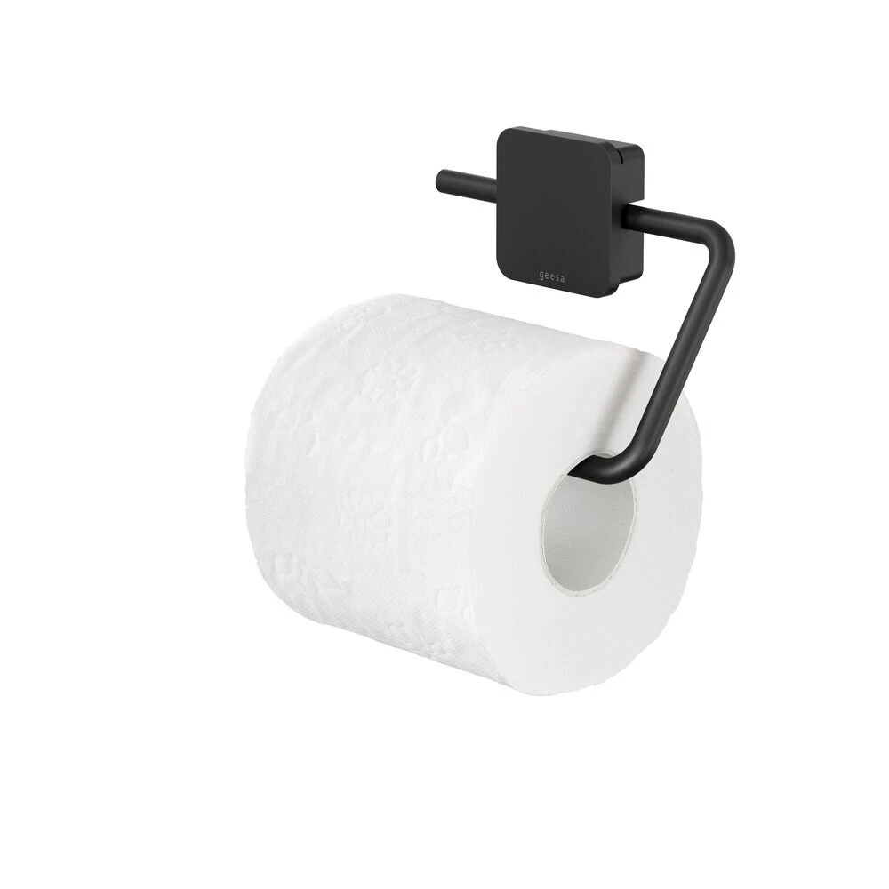 Geesa Topaz Toiletrolhouder Zonder Klep Zwart 3 Geesa Topaz Toiletrolhouder Zonder Klep Zwart