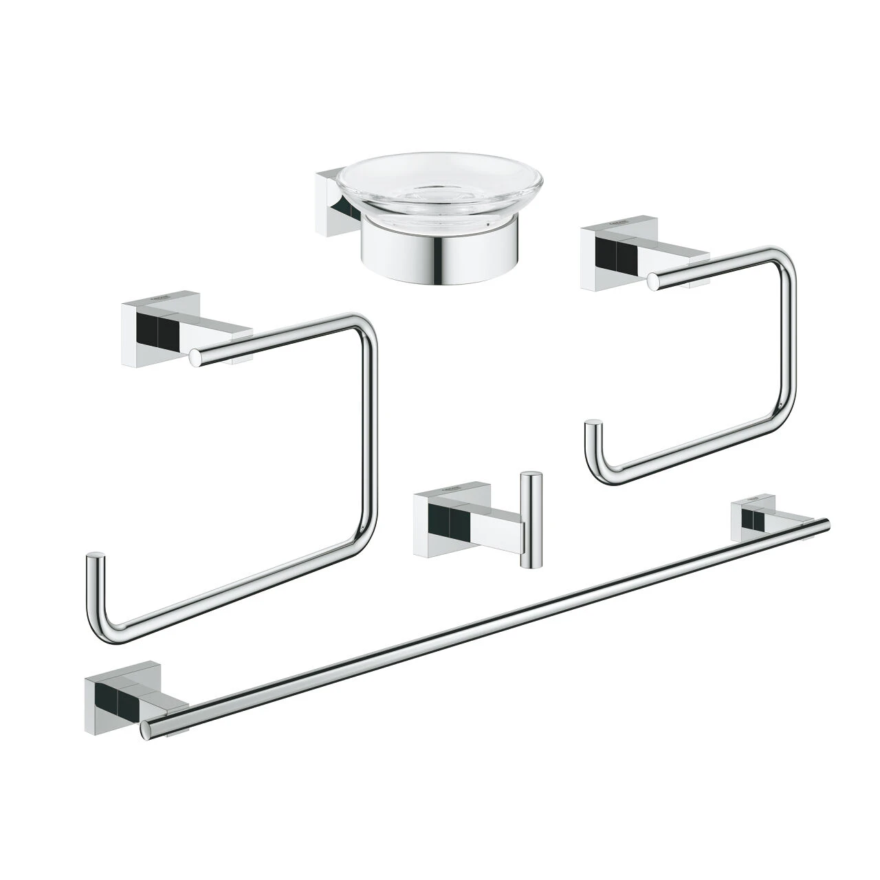 Grohe Essentials Cube Accessoiresset 5-in-1 Chroom 3 Grohe Essentials Cube Accessoiresset 5-in-1 Chroom