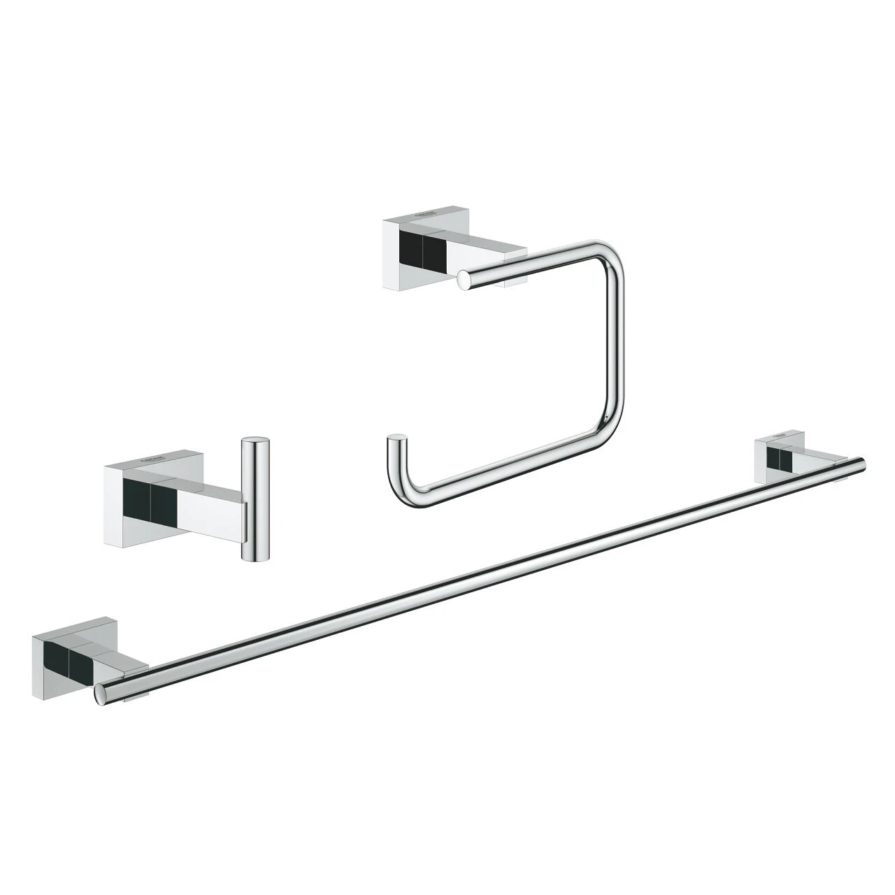 Grohe Essentials Cube Accessoiresset Met Handdoekhouder Chroom 3 Grohe Essentials Cube Accessoiresset Met Handdoekhouder Chroom