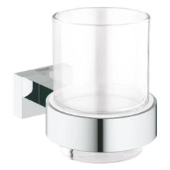 Grohe Essentials Cube Glashouder Met Glas Chroom