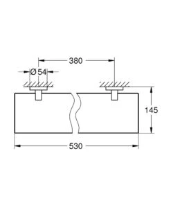 Grohe Essentials Glazen Plank 38x14,5cm Supersteel -hotbath winkel grohe essentials glazen plank 38x14 5cm supersteel 0445805 2