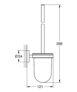 Alternative view of Grohe Essentials Toiletborstel Met Houder Chroom