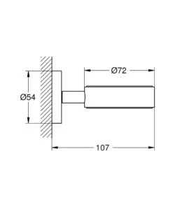 Alternative view of Grohe Essentials Wandhouder Hard Graphite