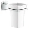 Grohe Grandera Glas Met Houder Chroom/goud -hotbath winkel grohe grandera glas met houder chroom goud 0437901 2