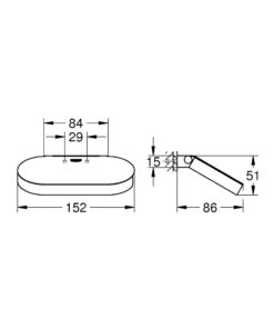 Alternative view of Grohe Selection Toiletrolhouder Met Deksel Brushed Hard Graphite