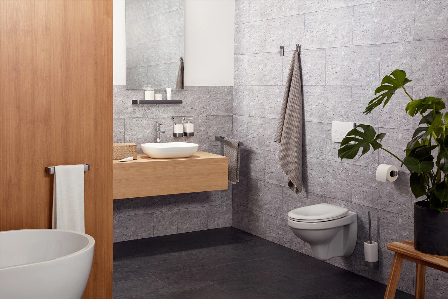 Haceka Aline Toiletrolhouder Grijs 4 Haceka Aline Toiletrolhouder Grijs - Afbeelding 2