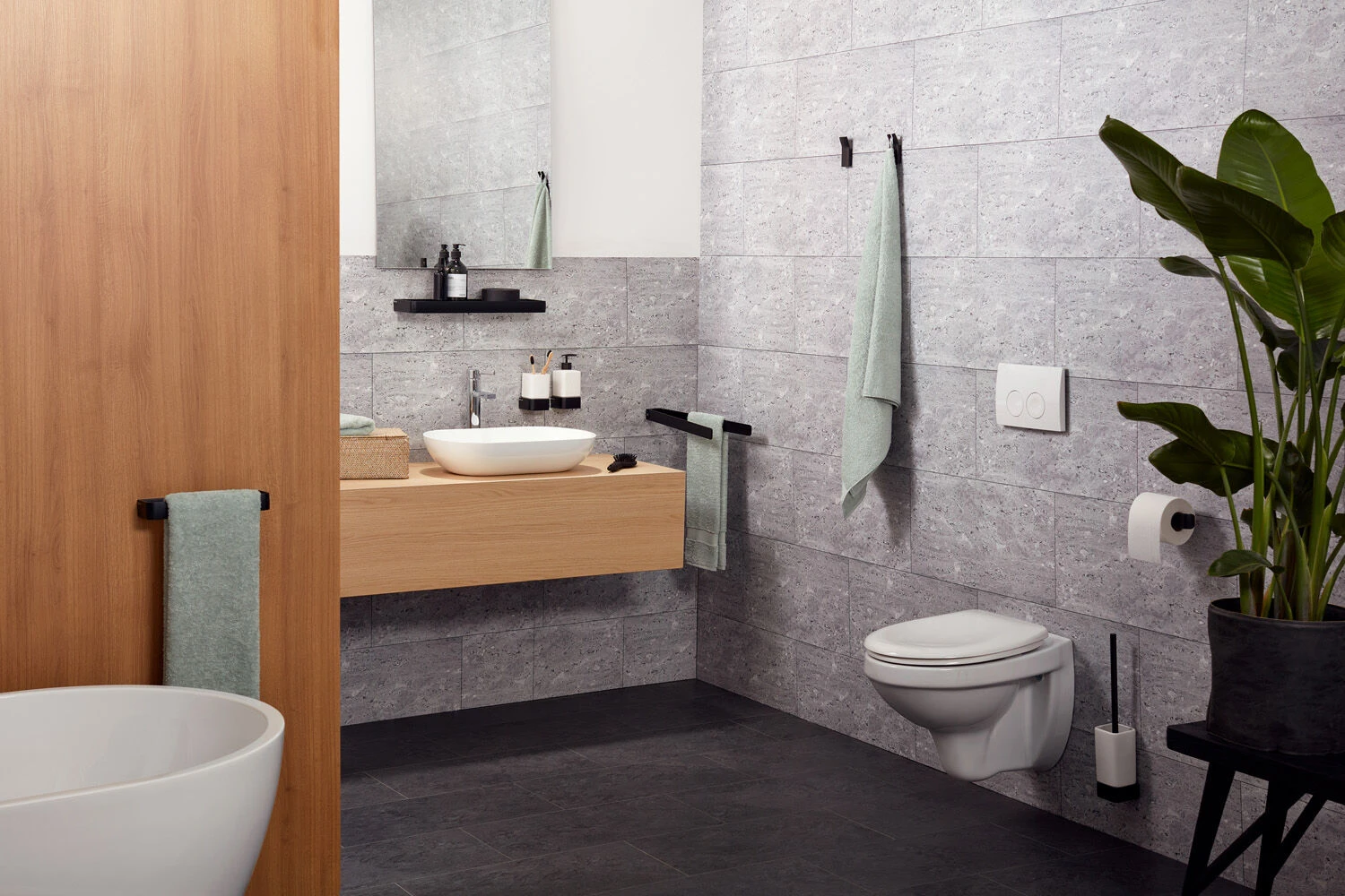 Haceka Aline Toiletrolhouder Zwart 5 Haceka Aline Toiletrolhouder Zwart - Afbeelding 3