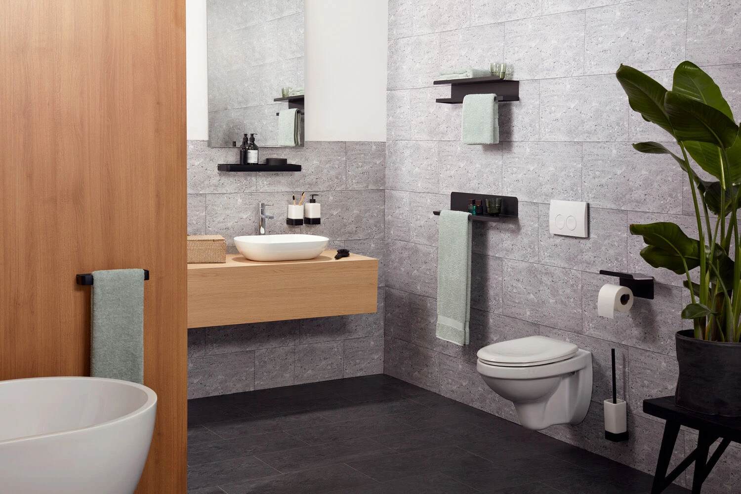 Haceka Aline Toiletrolhouder Zwart 6 Haceka Aline Toiletrolhouder Zwart - Afbeelding 4