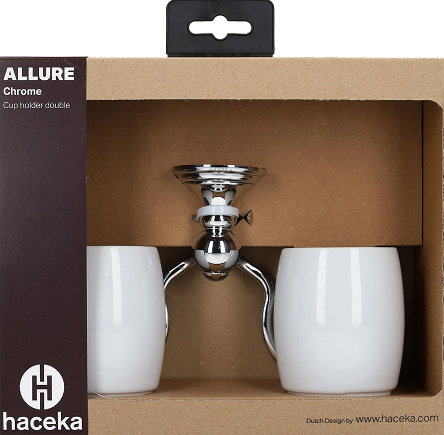 Haceka Allure Dubbele Bekerhouder Chroom 5 Haceka Allure Dubbele Bekerhouder Chroom - Afbeelding 3