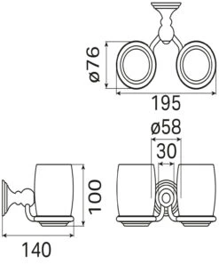 Haceka Allure Dubbele Bekerhouder Chroom 9 Haceka Allure Dubbele Bekerhouder Chroom -hotbath winkel haceka allure dubbele bekerhouder chroom 1208605 4