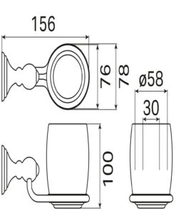 Alternative view of Haceka Allure Enkele Bekerhouder RVS Geborsteld