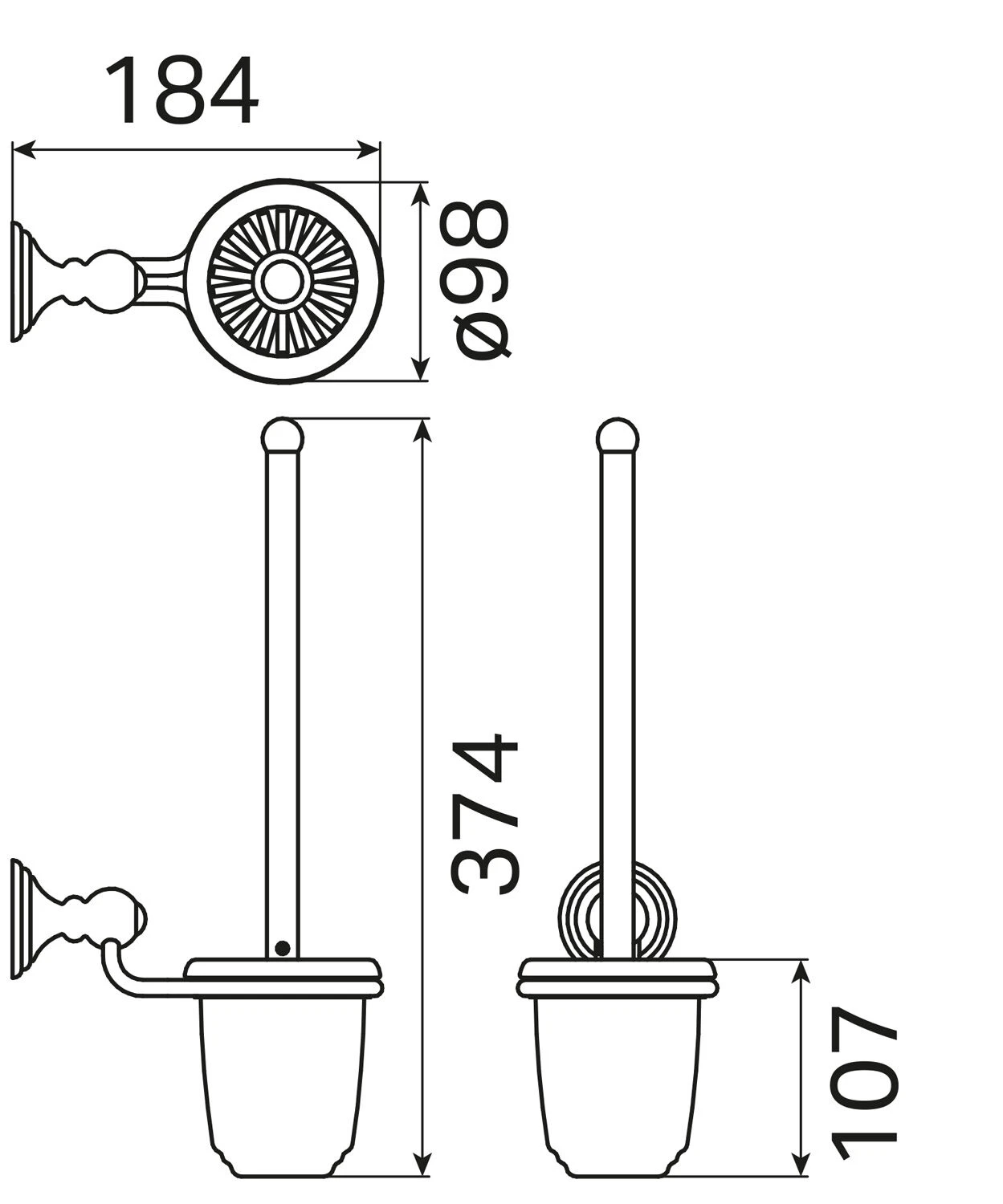 Haceka Allure Toiletborstelset RVS Geborsteld 6 Haceka Allure Toiletborstelset RVS Geborsteld - Afbeelding 4