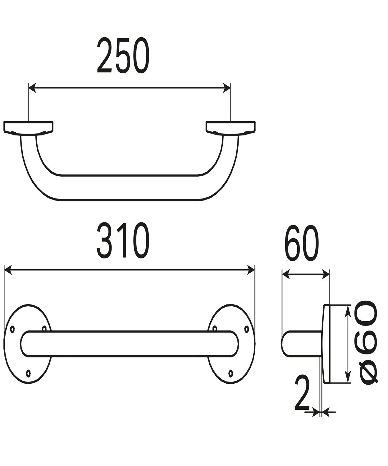 Haceka Aspen Badgreep Chroom 4 Haceka Aspen Badgreep Chroom - Afbeelding 2