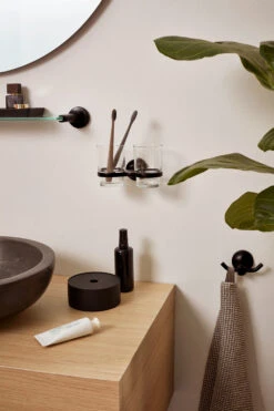 Haceka Aspen Dubbele Bekerhouder Zwart Mat -hotbath winkel haceka aspen dubbele bekerhouder zwart mat 1209517 5