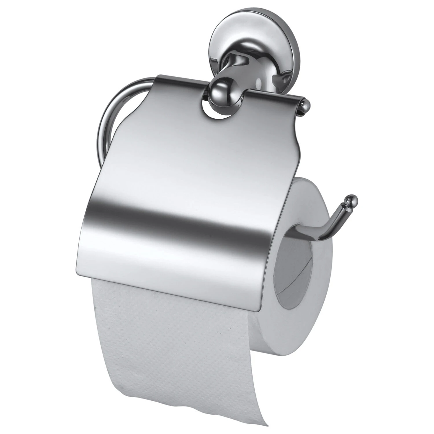 Haceka Aspen Toiletrolhouder Met Klep Chroom 3 Haceka Aspen Toiletrolhouder Met Klep Chroom