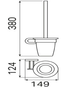Haceka Gio Toiletborstel Set Chroom -hotbath winkel haceka gio toiletborstel set chroom 1208561 2