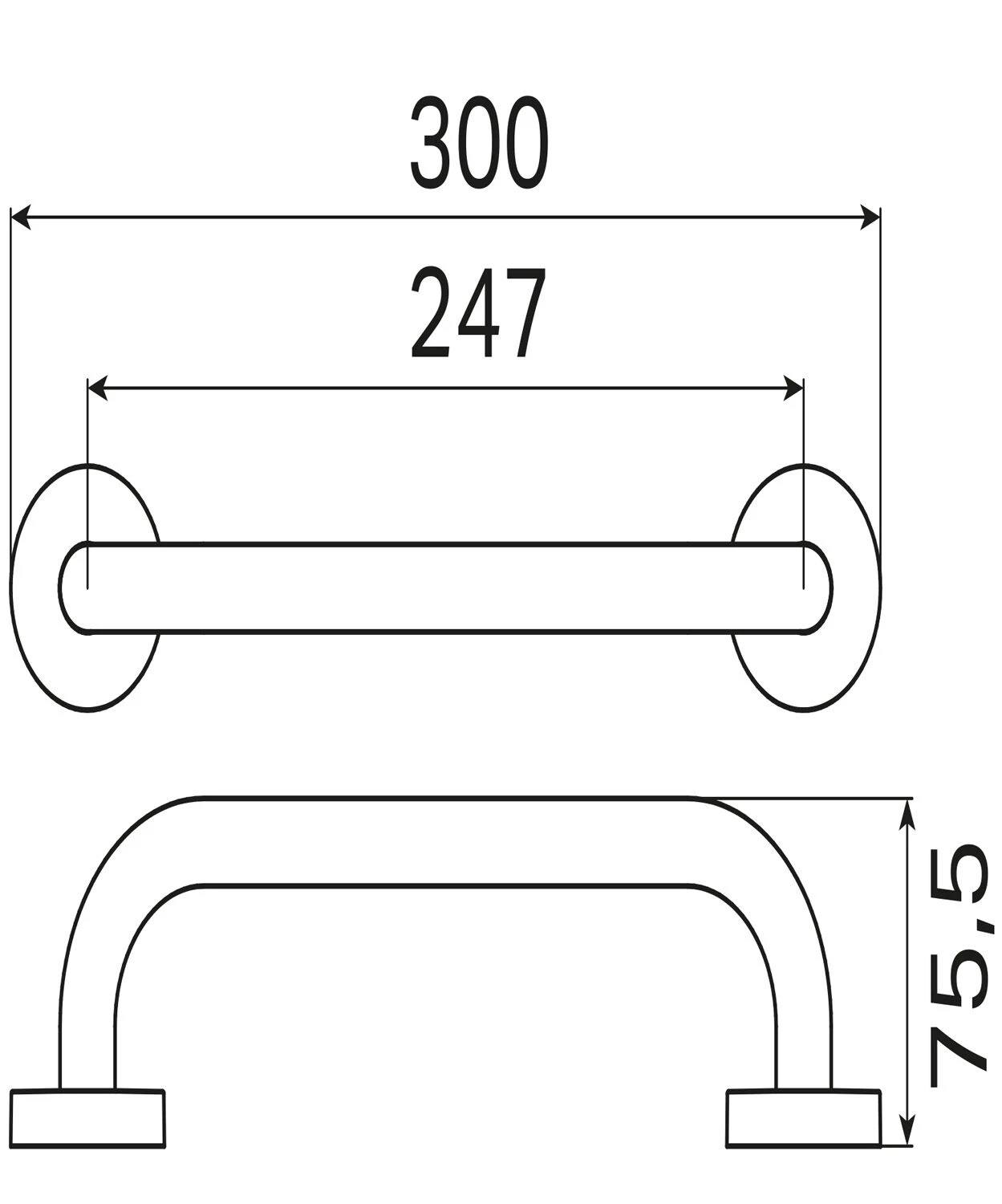 Haceka Kosmos Badgreep Chroom 5 Haceka Kosmos Badgreep Chroom - Afbeelding 3