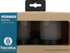 Haceka Kosmos Dubbele Bekerhouder Zwart Mat 8 Haceka Kosmos Dubbele Bekerhouder Zwart Mat -hotbath winkel haceka kosmos dubbele bekerhouder zwart mat 1208541 2