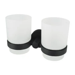 Haceka Kosmos Dubbele Bekerhouder Zwart Mat