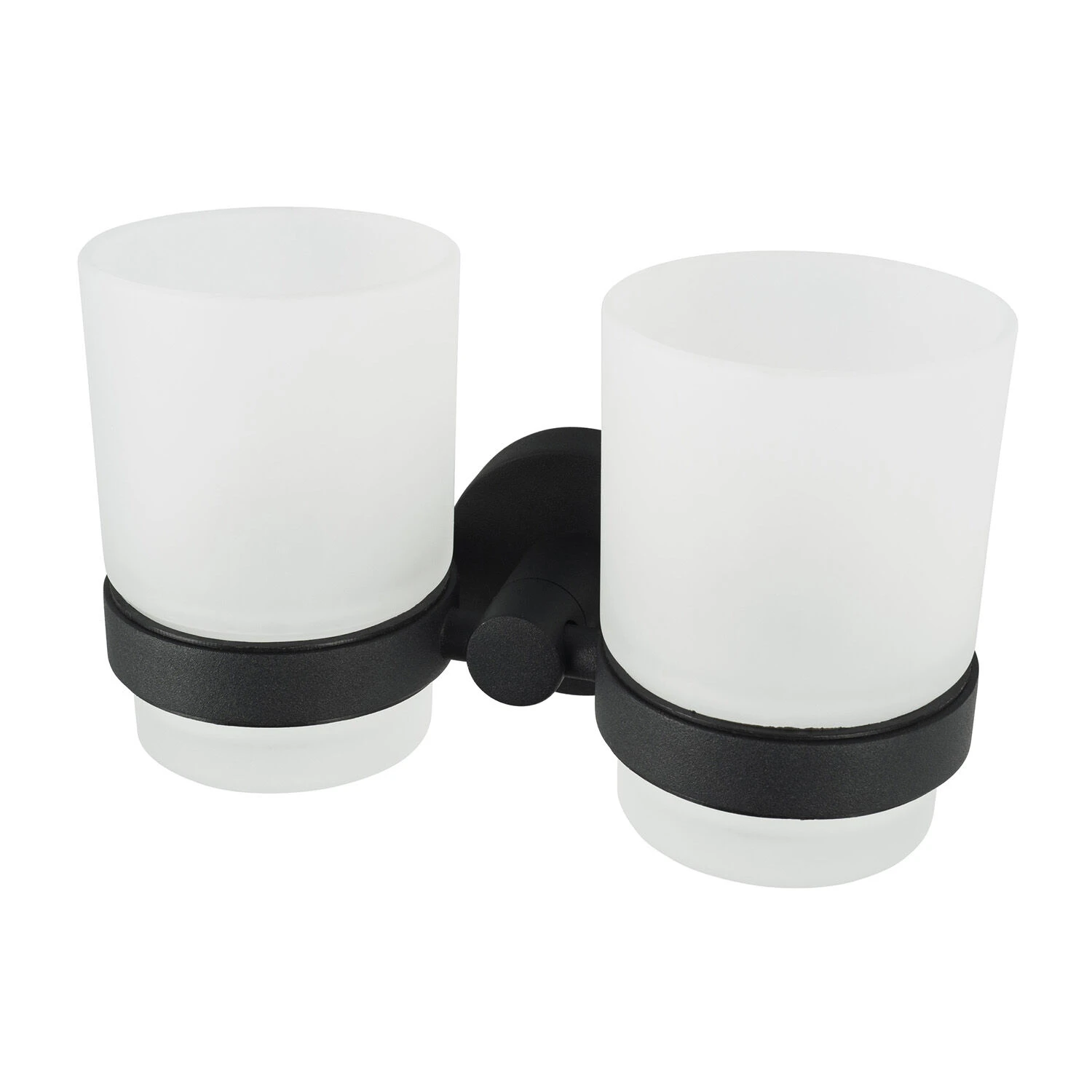 Haceka Kosmos Dubbele Bekerhouder Zwart Mat 3 Haceka Kosmos Dubbele Bekerhouder Zwart Mat