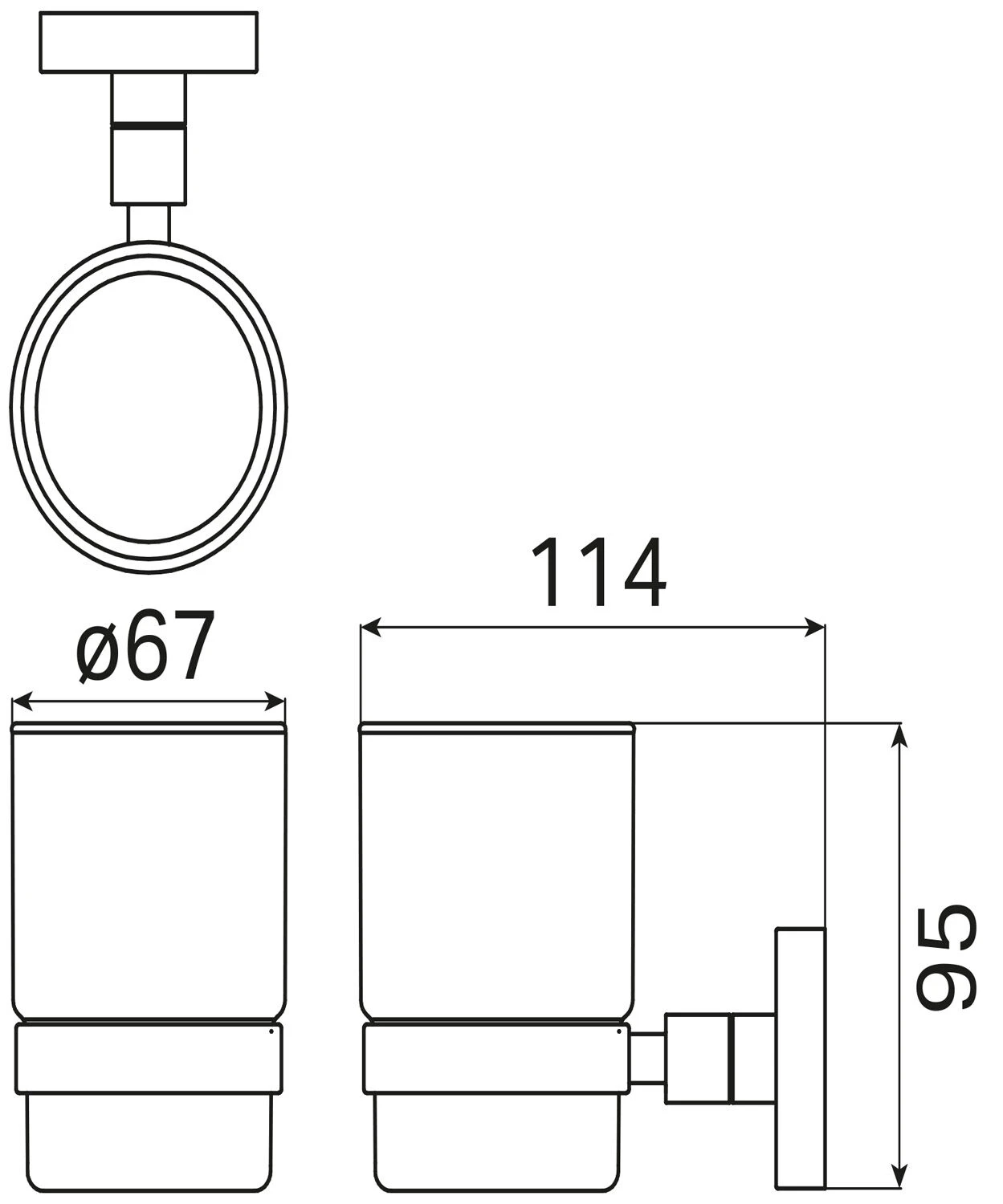 Haceka Kosmos Enkele Bekerhouder Chroom 6 Haceka Kosmos Enkele Bekerhouder Chroom - Afbeelding 4