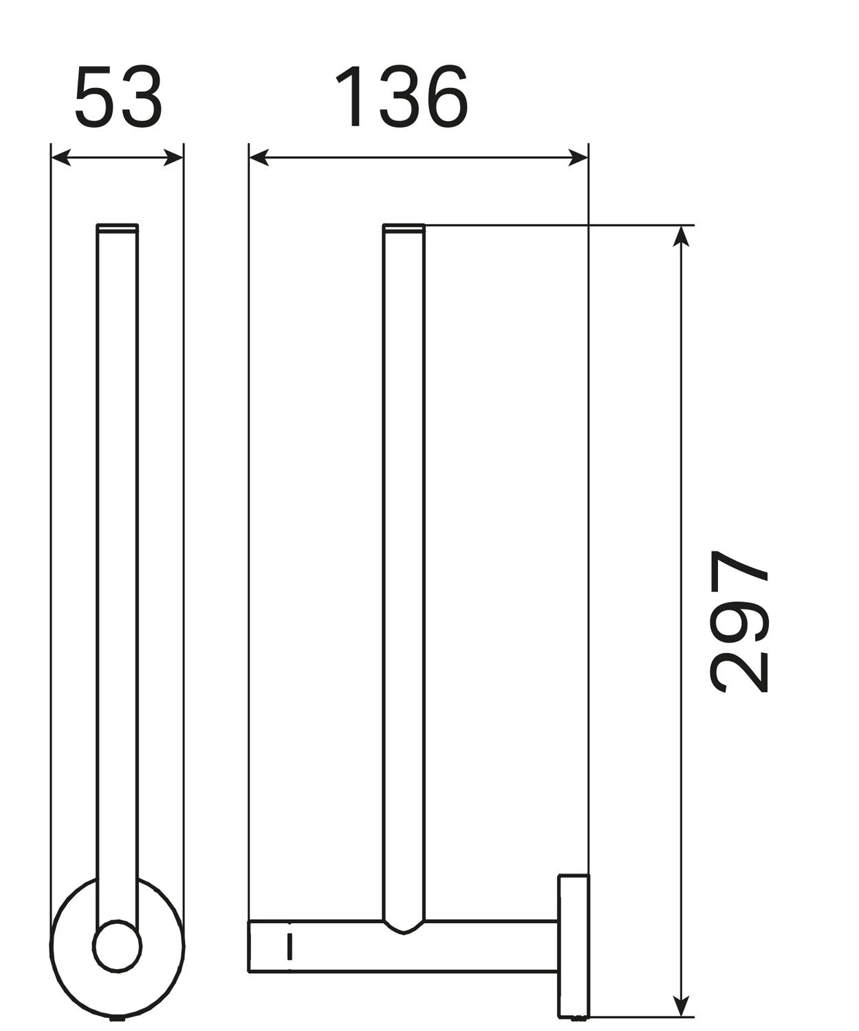 Haceka Kosmos Reserve Rolhouder Zwart Mat 6 Haceka Kosmos Reserve Rolhouder Zwart Mat - Afbeelding 4