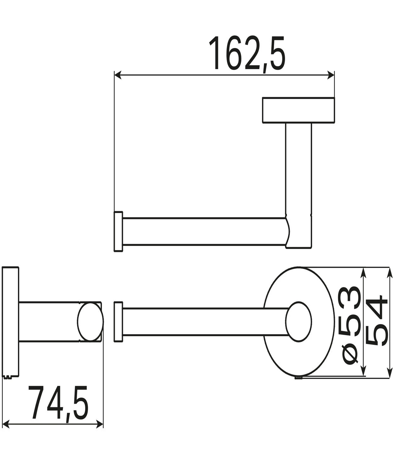 Haceka Kosmos Toiletrolhouder Haaks Chroom 6 Haceka Kosmos Toiletrolhouder Haaks Chroom - Afbeelding 4