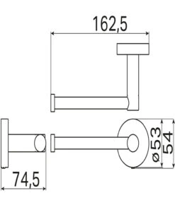 Alternative view of Haceka Kosmos Toiletrolhouder Haaks RVS-look