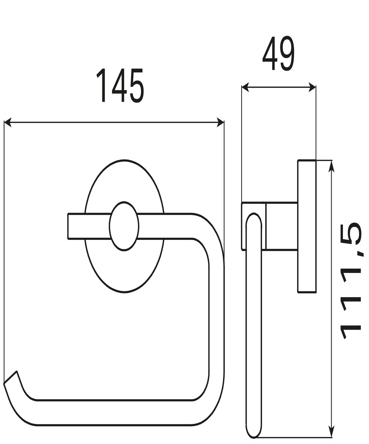 Haceka Kosmos Toiletrolhouder Zonder Klep Grafiet 6 Haceka Kosmos Toiletrolhouder Zonder Klep Grafiet - Afbeelding 4