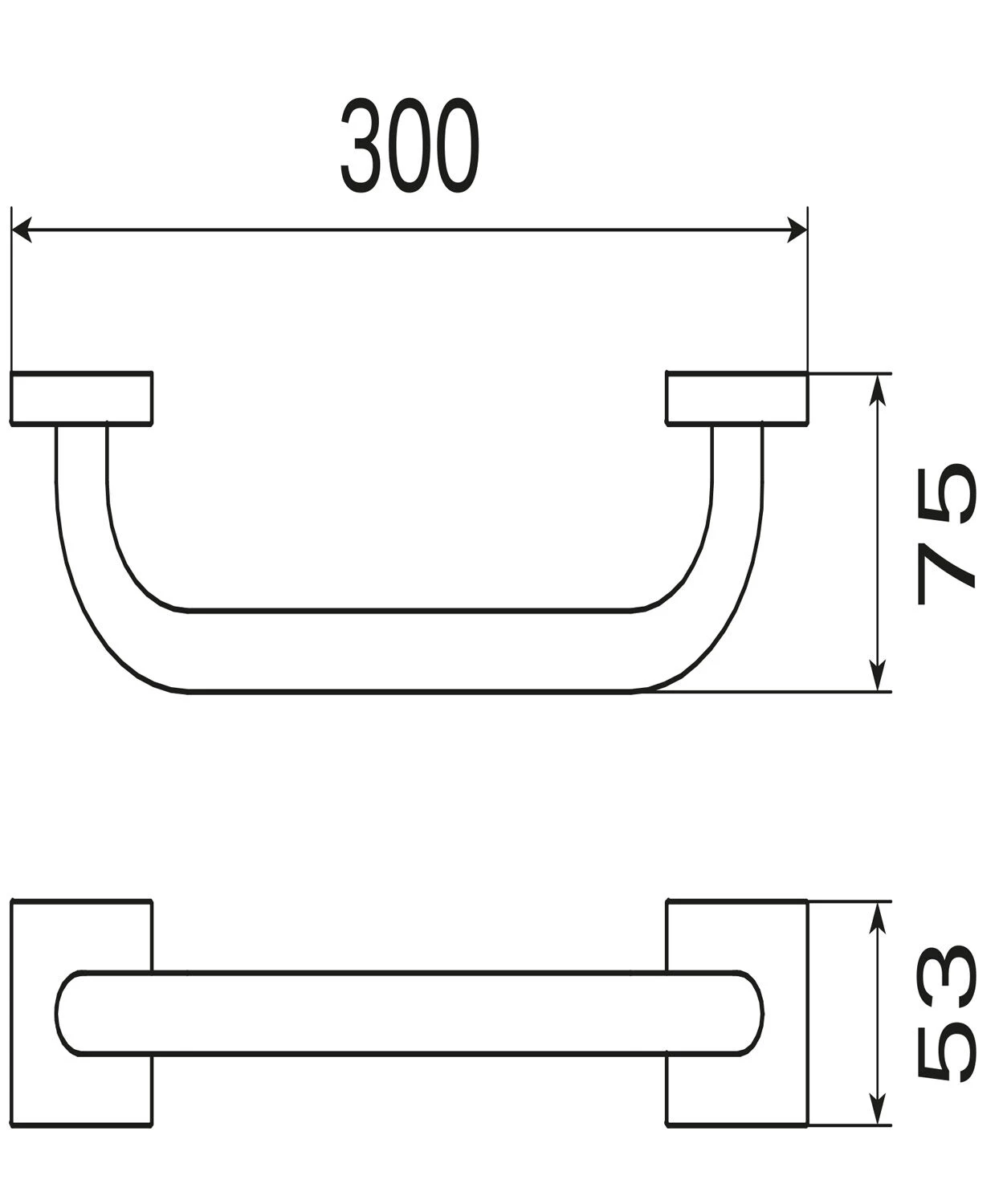 Haceka Mezzo Badgreep 30cm RVS-look 5 Haceka Mezzo Badgreep 30cm RVS-look - Afbeelding 3