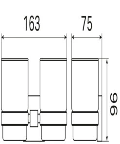 Haceka Mezzo Dubbele Bekerhouder RVS-look -hotbath winkel haceka mezzo dubbele bekerhouder rvs look 1208667 4