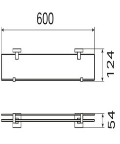 Haceka Mezzo Planchet 60cm RVS-look -hotbath winkel haceka mezzo planchet 60cm rvs look 1208671 2