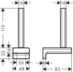 Alternative view of Hansgrohe AddStoris Reserverolhouder Zwart Mat