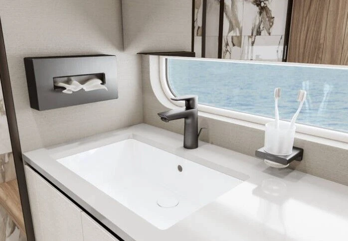 Hansgrohe AddStoris Tandenborstelhouder Zwart Chroom Geborsteld 5 Hansgrohe AddStoris Tandenborstelhouder Zwart Chroom Geborsteld - Afbeelding 3