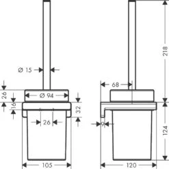 Alternative view of Hansgrohe AddStoris Wc-borstel Wit Mat