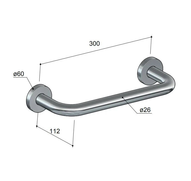 Hotbath Cobber Badgreep Wit Mat CBA16 5 Hotbath Cobber Badgreep Wit Mat CBA16 - Afbeelding 3