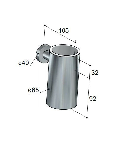 Hotbath Cobber Bekerhouder Geborsteld Nikkel CBA01 6 Hotbath Cobber Bekerhouder Geborsteld Nikkel CBA01 - Afbeelding 4