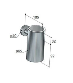 Hotbath Cobber Bekerhouder Zwart Mat CBA01 -hotbath winkel hotbath cobber bekerhouder zwart mat cba01 cba01bl