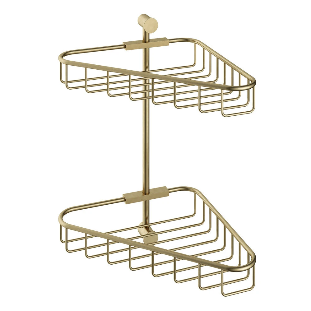 Hotbath Cobber Dubbel Doucherek Geborsteld Messing CBA14 3 Hotbath Cobber Dubbel Doucherek Geborsteld Messing CBA14