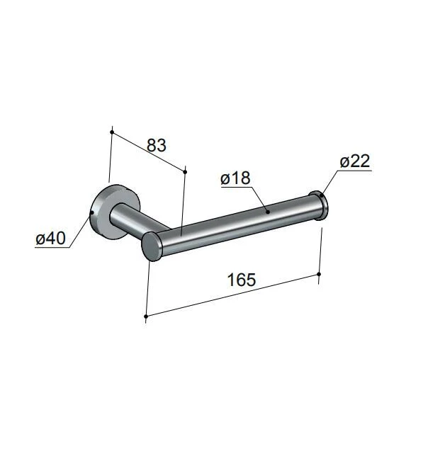 Hotbath Cobber Toiletrolhouder Geborsteld Messing CBA04 5 Hotbath Cobber Toiletrolhouder Geborsteld Messing CBA04 - Afbeelding 3