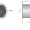 LoooX Closed Inbouw Reserverolhouder Rond 1 Rol RVS -hotbath winkel looox closed inbouw reserverolhouder rond v 1 rol rvs 2330622 technische tekening 1