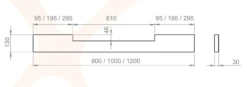 Alternative view of LoooX Wood Collection Spiegelplank 120cm Eiken