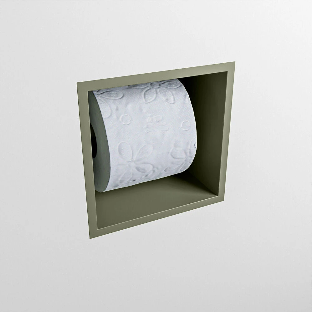Mondiaz Easy Cube Toilet Rolhouder 16x16cm Army 5 Mondiaz Easy Cube Toilet Rolhouder 16x16cm Army - Afbeelding 3