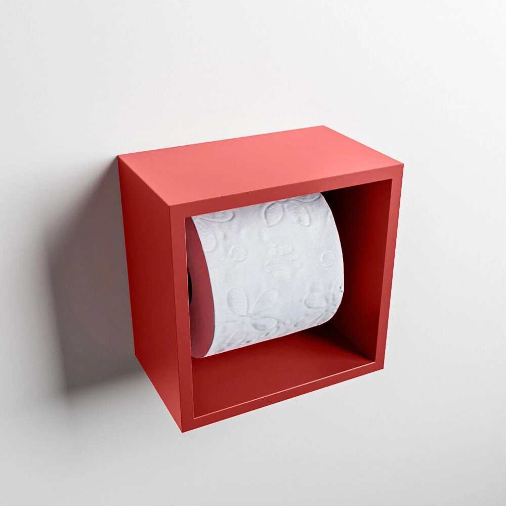 Mondiaz Easy Cube Toilet Rolhouder 16x16cm Fire 4 Mondiaz Easy Cube Toilet Rolhouder 16x16cm Fire - Afbeelding 2